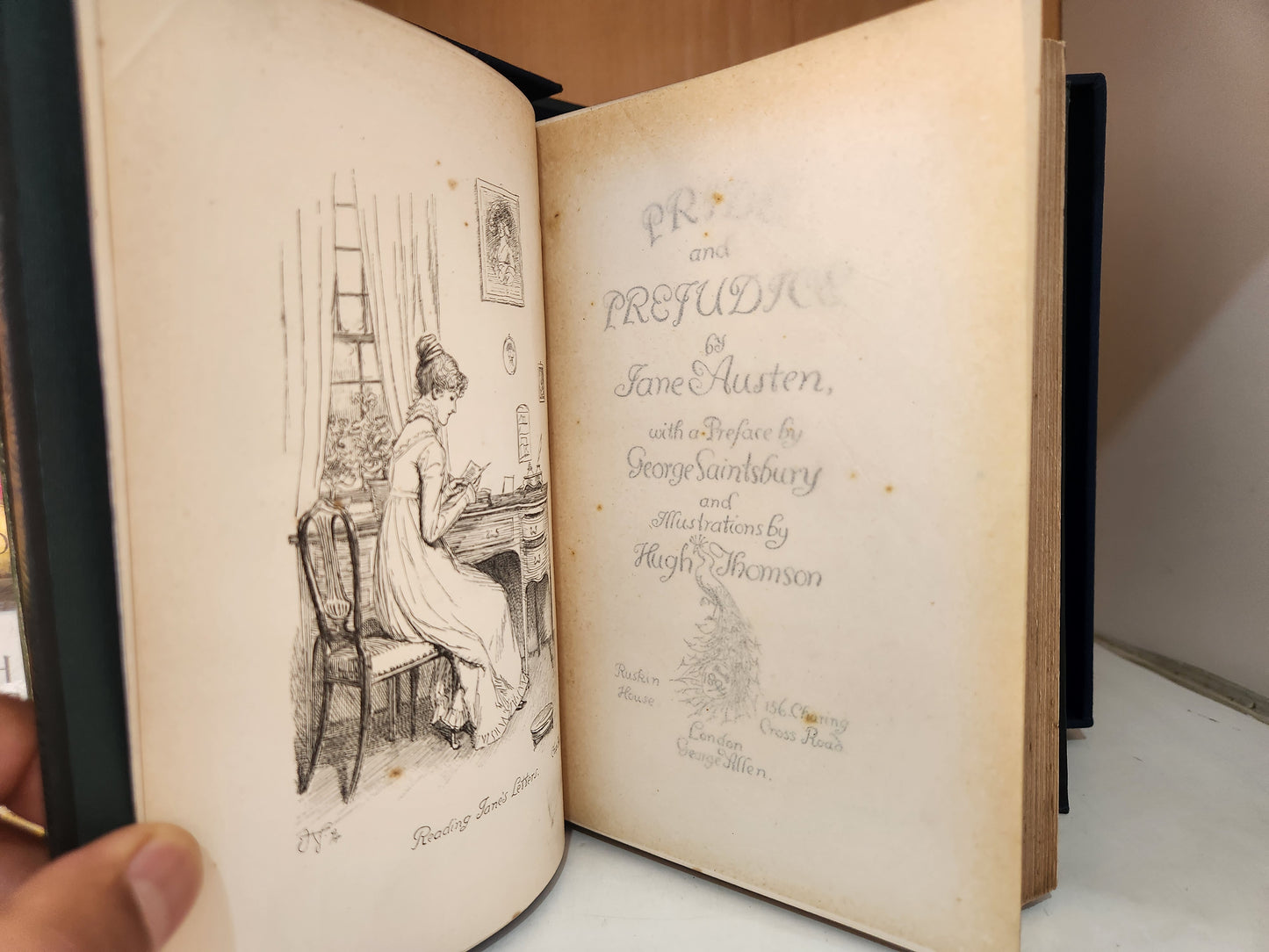 Jane Austen – Pride and Prejudice (1894) – George Allen “Peacock Edition” – Illustrated by Hugh Thomson – First Edition