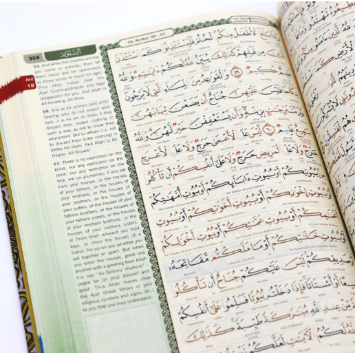 Al Quran Al Kareem Maqdis (B5) Word-by-Word Translation Colour Coded Tajweed, Arabic-English