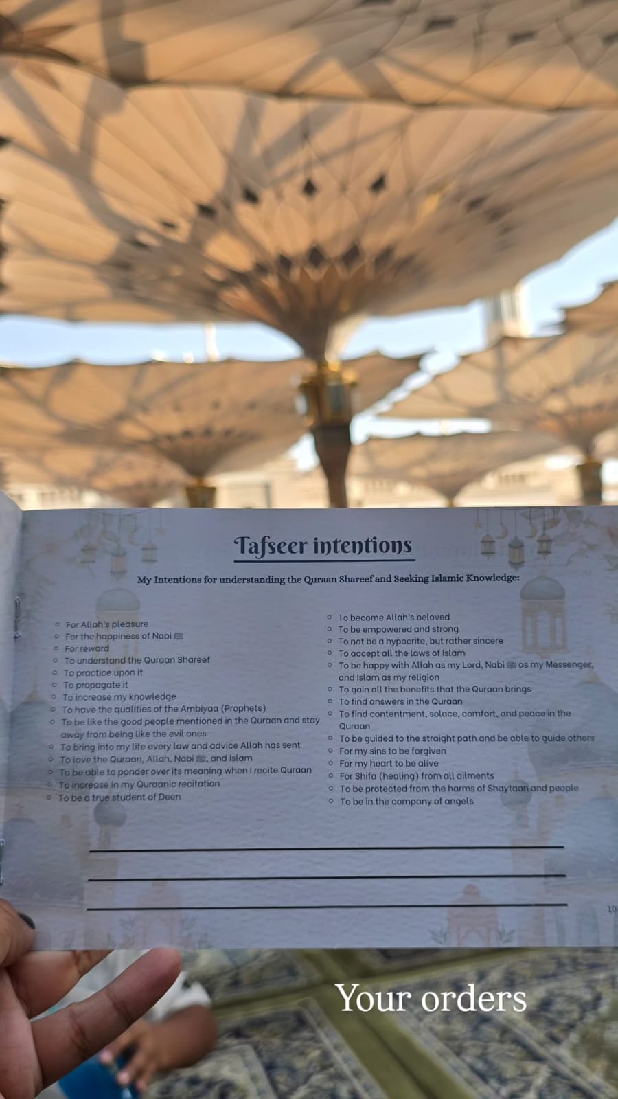 Student Intentions by Madrasah Daarul Arqaam