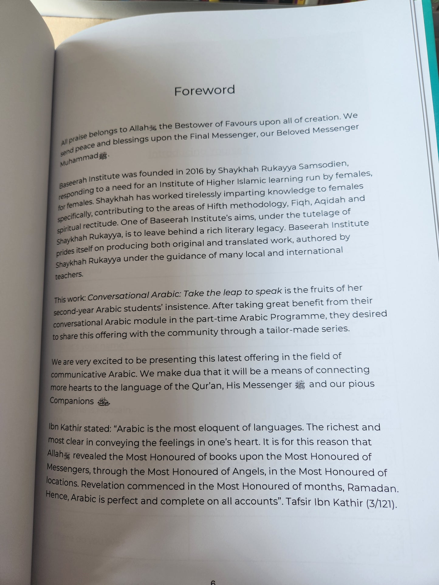 Conversational Arabic: Take the Leap to Speak Workbook 1: Rukayya Samsodien