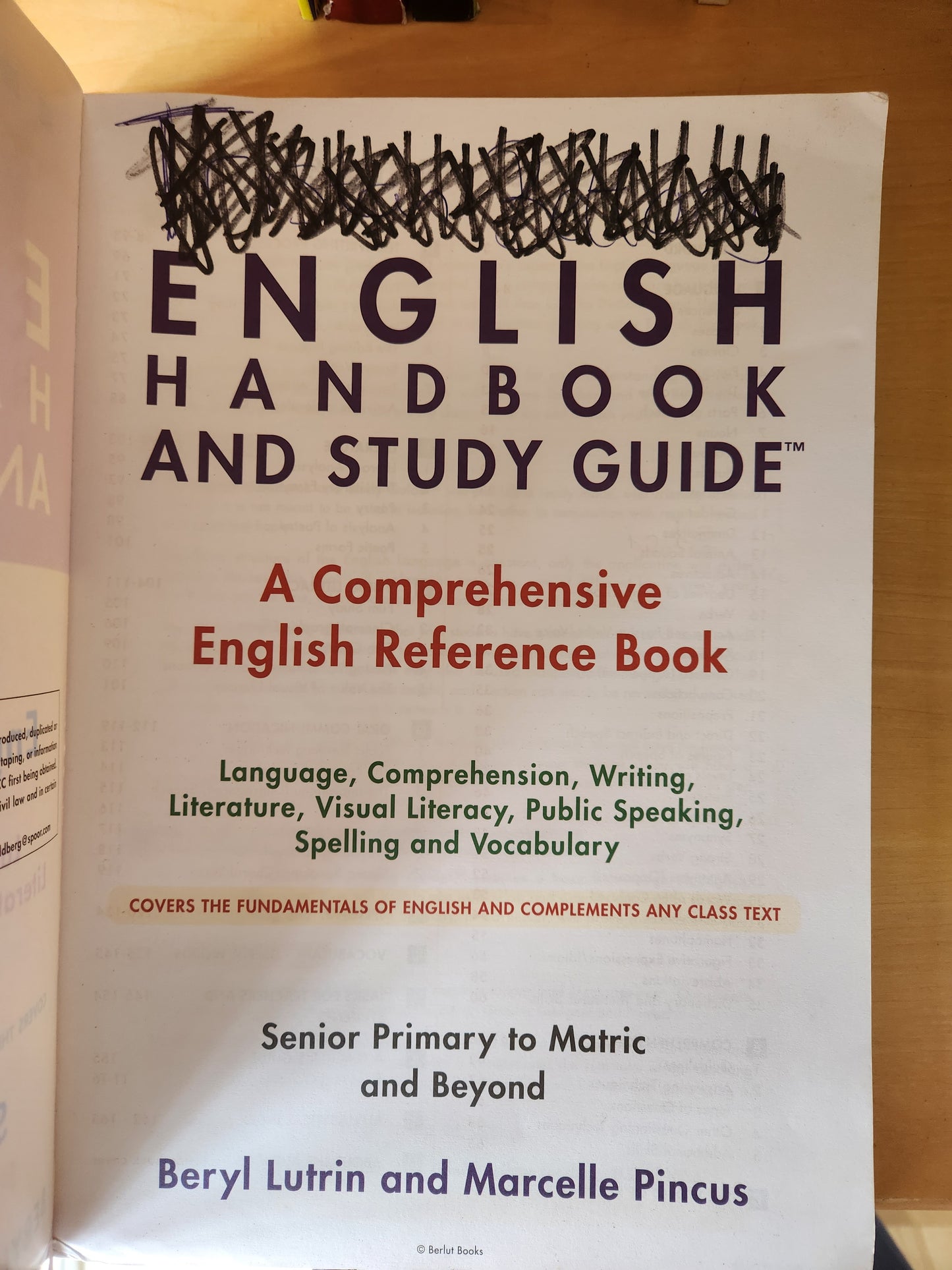 English Handbook And Study Guide [ Preloved]
