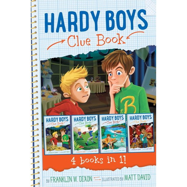 Hardy Boys Clue Book 4 books in 1! The Video Game Bandit; The Missing Playbook; Water-Ski Wipeout; Talent Show Tricks